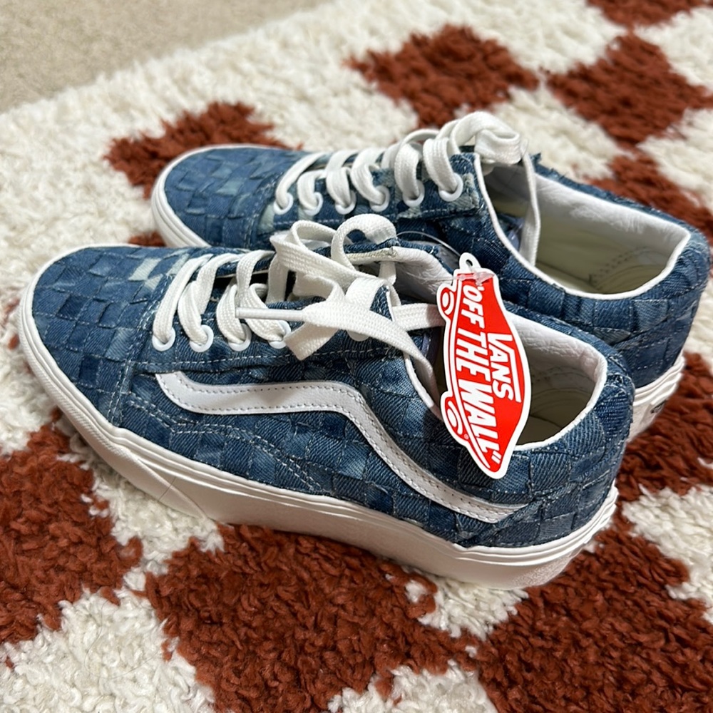 Vans Woven Old Skool Denim Stackform Sneakers